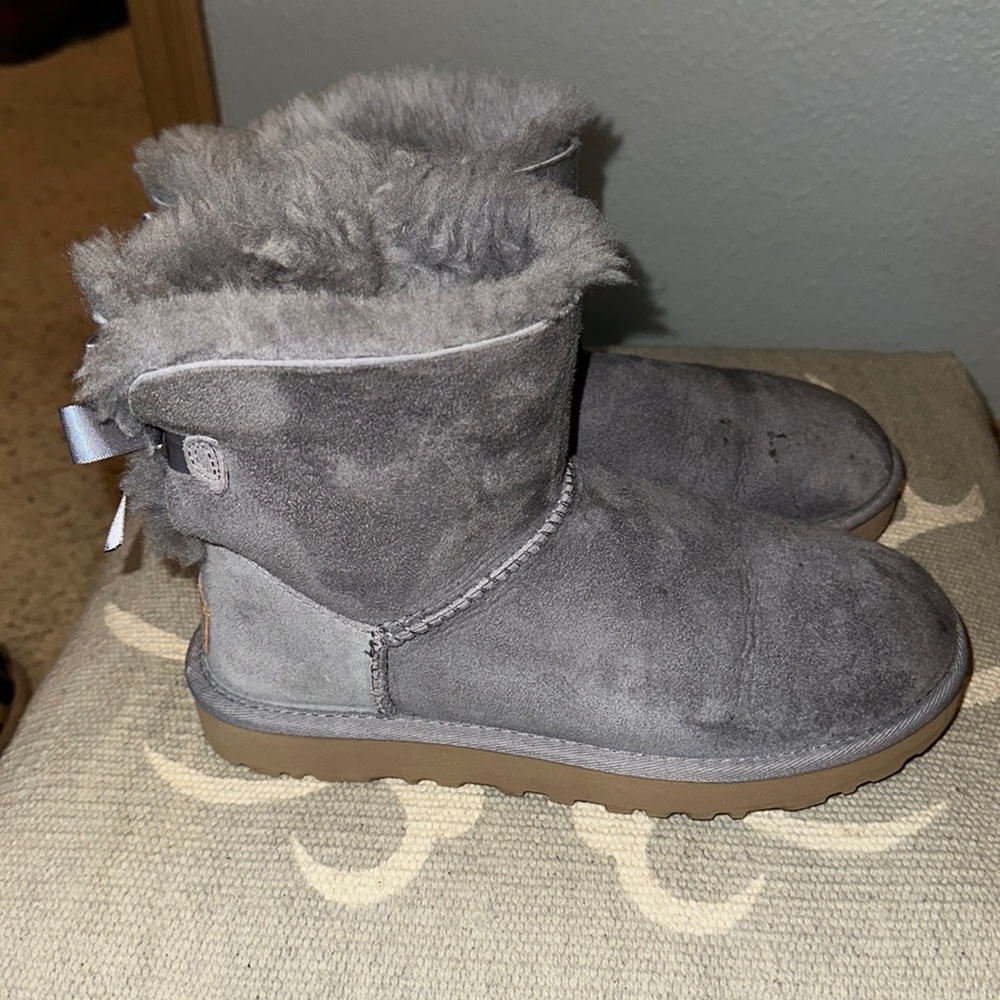 UGG Bailey Suede Bow II Water-Repellent Cold Weather Boots